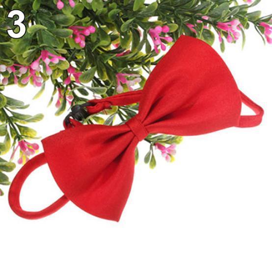 Cute Solid Color Adjustable Cat Bowtie Pet Dog Collar Bowknot Necktie Bow Tie