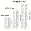 Practical Shelf Durable 4/6/8-layers White Storage Shelf | Easy To Install, Freestanding Organizer Rack - Suitable for Garage, Store, Kitchen