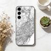 Famous City Sketch City Map Phone Case For Samsung Galaxy A73,A72,A71,A70,A53,A52,A51,Soft Silicone Black Cover