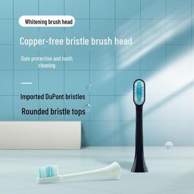 Metal-Free Electric Toothbrush Head with Replaceable Hot-Melt Bristles