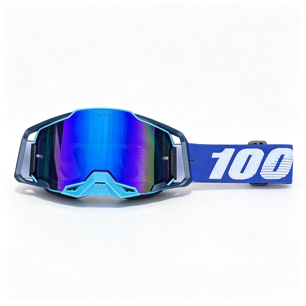 Neue Motocross-Brille für Herren Motorradbrille Enduro Antibeschlag Radfahren Moto Dirt Bike MX MTB Fahrbrille HD Spiegelnde Linse