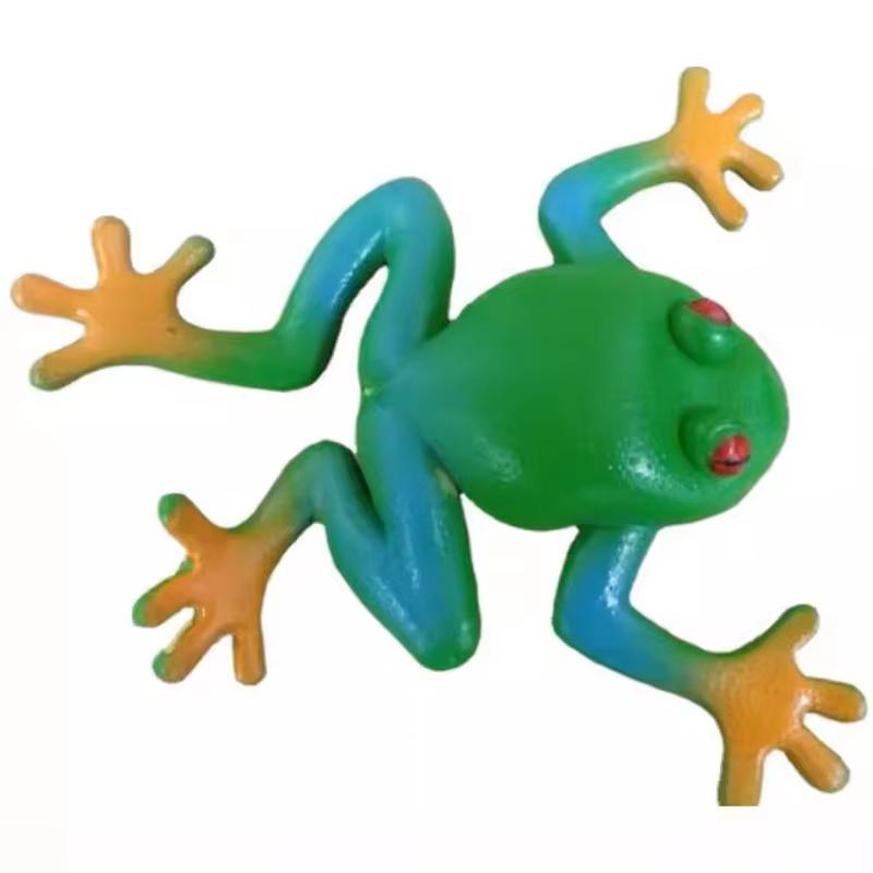 Funny Decompress Frog Toy Simulation Frog Model Soft Rubber Fake Frog Sensory Play Great Gift for Toddlers Funy Prank Toys