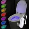 Toilet Bowl Night Light with Motion Sensor Backlight 16 Colors USB Rechargeable RGB Lamp Projectors Decoration Bedroom 1/2PCS