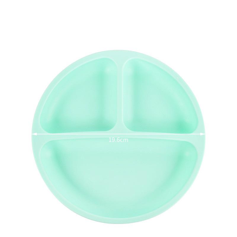 Food Grade Silicone Baby Feeding Plate with Compartments