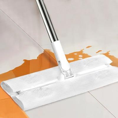 100 de tablete Tampoane din pânză de măturat uscată Hârtii de praf de unică folosință Fibre texturate matlasate Tampoane de mop compatibile cu material textil fără miros