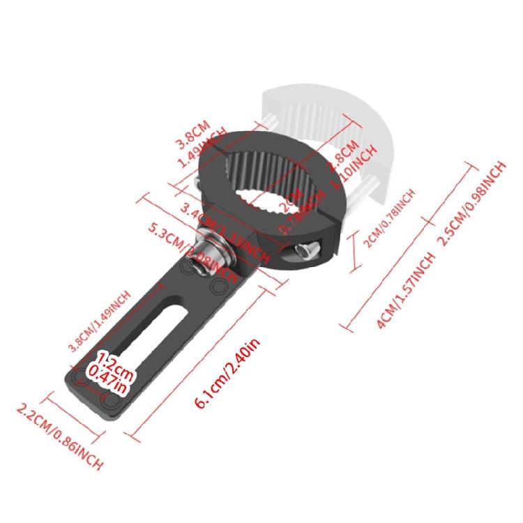 Motorcycle Spotlight Mount Brackets, Motorbike Tube Clamp Turn Signal Mounting Clamp Fog Light Holder 0.79'' To 1.5''