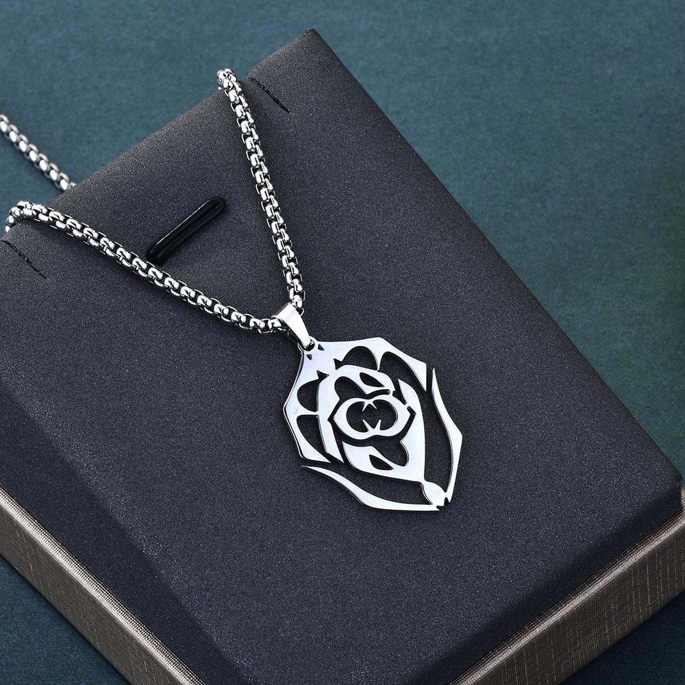 And Fashionable Unique Stainless Steel Long Necklace With Geometric Design For Wear Unisex