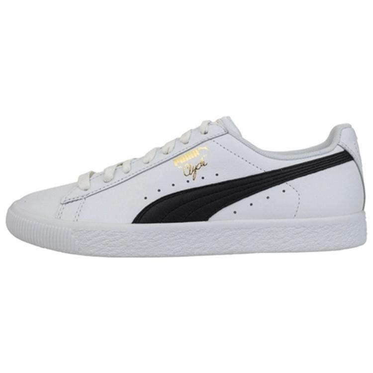 (WMNS) PUMA Clyde Core Foil White Black Gold Women s 364670-01 EU 38