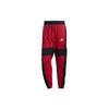 M O Form Hose Gespleißt Verjüngter Bund Bequem Gestrickt Sportliche Jogginghose Herren Rot Schwarz FI4685
