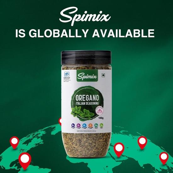 SPIMIX Oregano Seasoning for Pasta, Pizza & Italian Dishes | 100g |Made Healthier with Vitamin B12 & D and Himalayan Pink Salt & Herbs