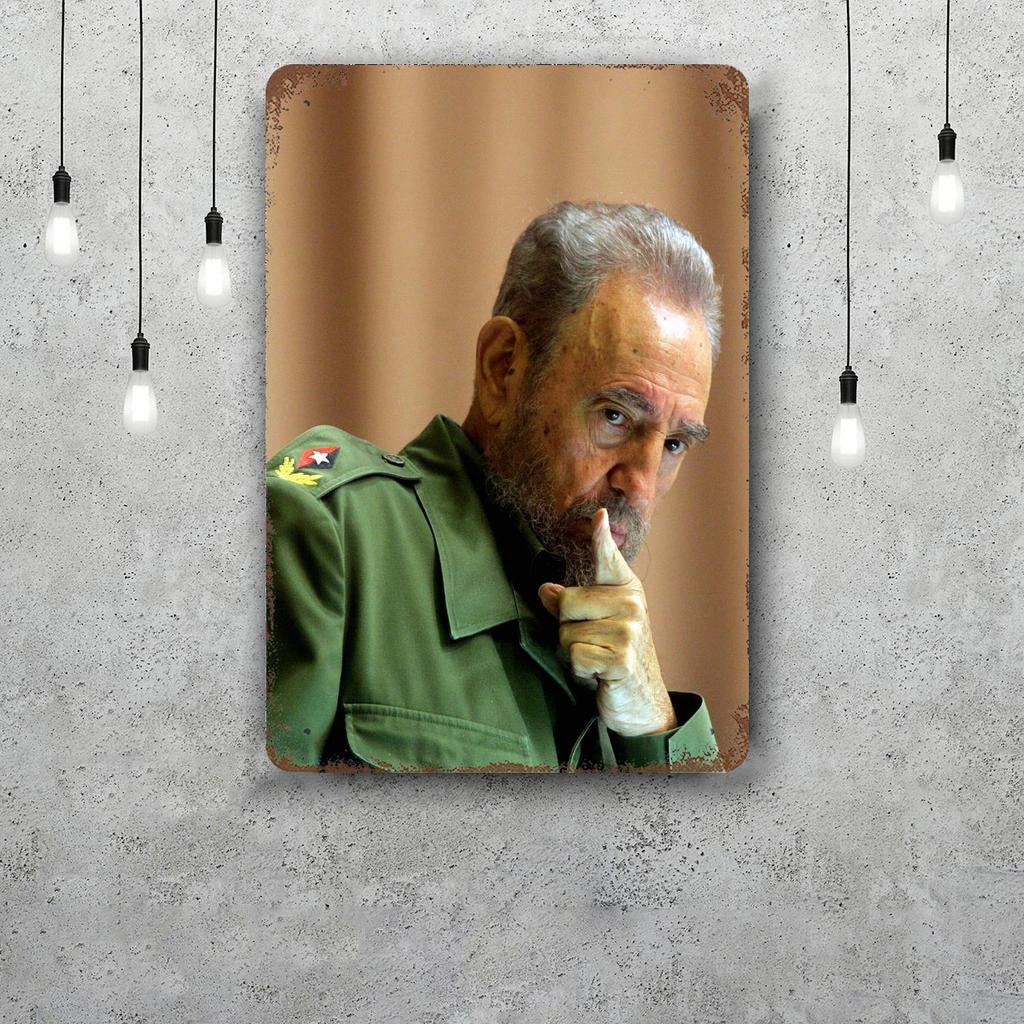 fidel castro Chairman Vintage Metal Tin Signs Posters Decor Retro Metal Plaque Wall Art Decor for Garage Bar