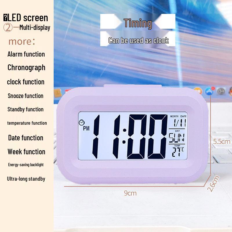 Smart Multi-functional Desktop Alarm Clock with Mute Mode and Long Battery Life