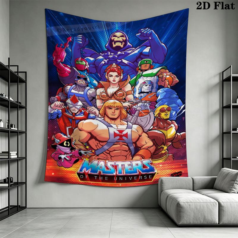 He Man Wall Tapestry Aesthetic Wall Hanging Printed Fabric Blanket Decorative Tapestries for Bedroom Living Room Home Decor