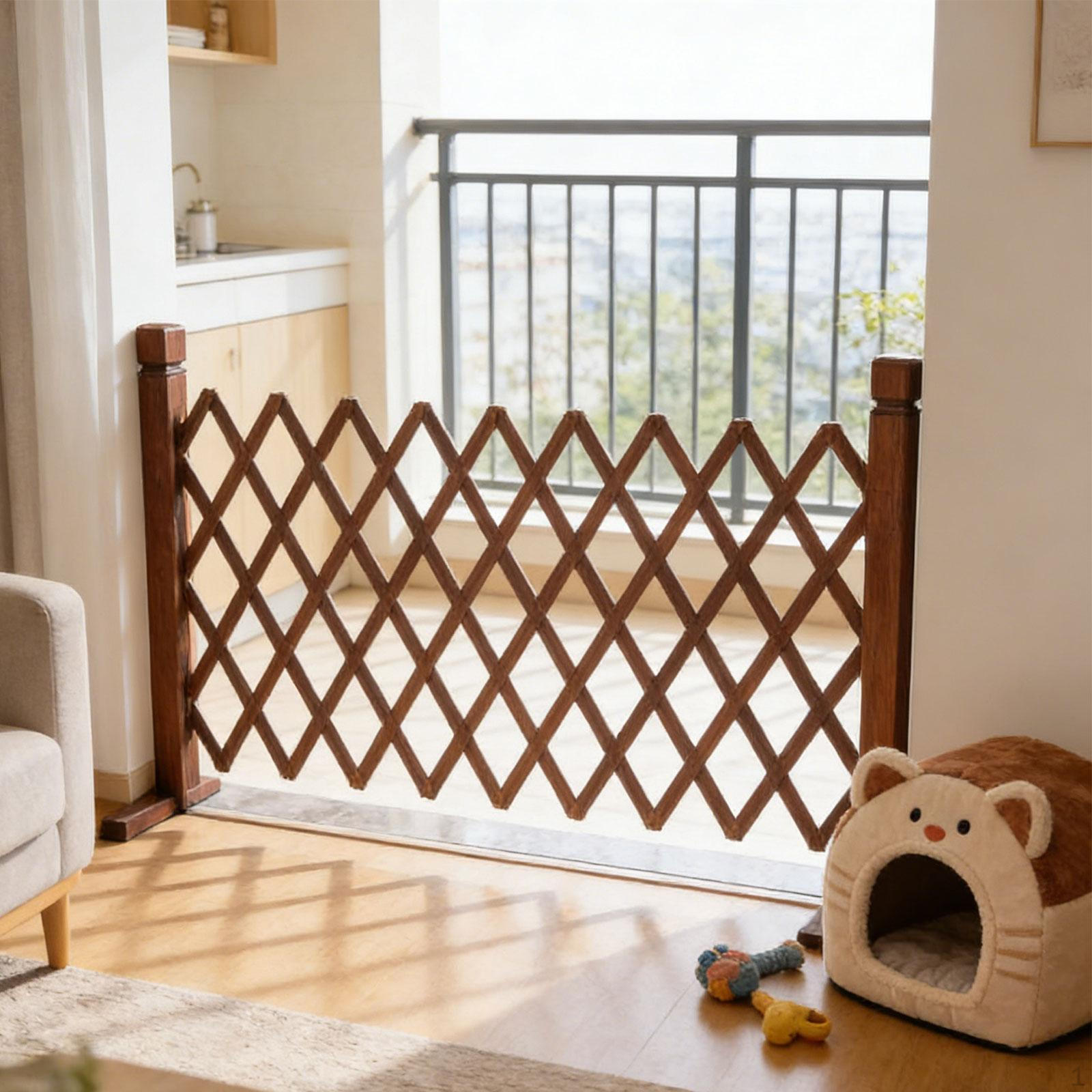 Decorative Lattice Fence Trellis Retractable Wooden for Garden