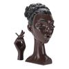 Head Scents Holder Funny Elegant Black Women Head Shaped Resin Home Office Desk Decor for Incense