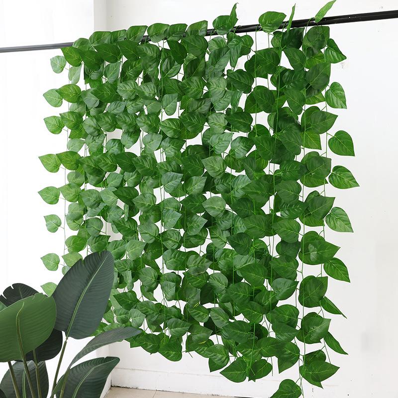 Artificial Green Leaf Grape Vine with Grape Leaves for Ceiling Decoration