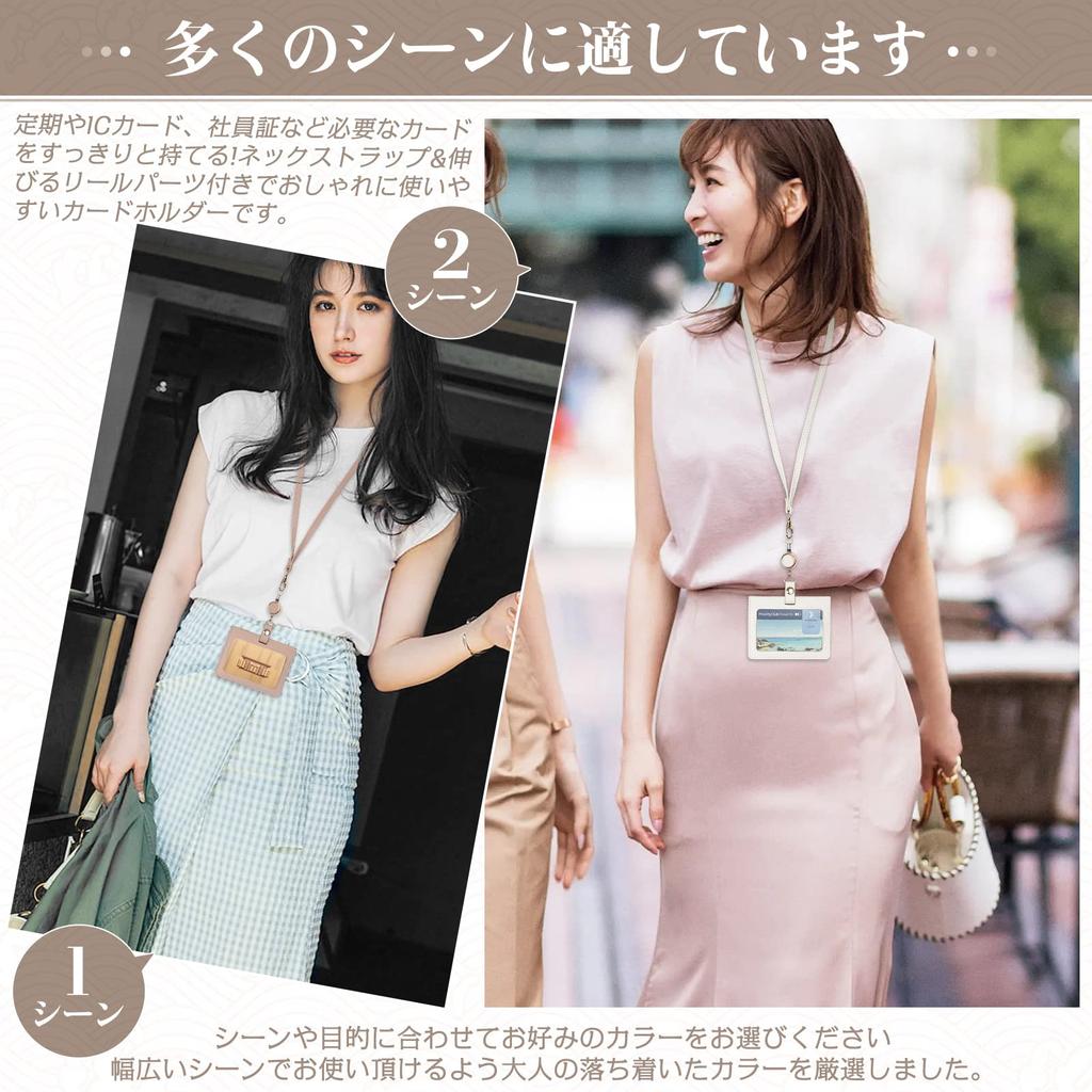 Dockii ID Card Employee ID Card for Women and Neck Retractable Name Pass Business Card Name Tag Holds 3 Cards Holder, Horizontal, Case, Men, Strap,