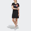 Adidas Neo W Farm P Dre Hibiskusowy Nadruk Sportowa Sukienka z Krótkim Rękawem Sukienki Damskie Czarny EI4853