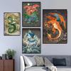 Pokemon Cartoon Poster Retro Bulbasaur Charizard Anime Action Figures Canvas Painting Wall Decoration Poster Kids Decorate