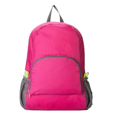 Foldable Hiking Backpack 16L Waterproof Lightweight Portable Backpack with Multi Pocket for Outdoor Travel Rose Red