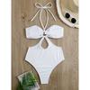 Maillot de bain une pièce sexy rembourré pour femmes Trikini Maillot de bain blanc Body Maillot de bain Vêtements de bain Vêtements de plage