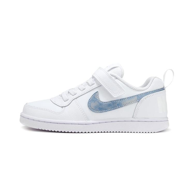 (PS) Nike Court Borough Low White Blue Kids 870028-102 EU 28