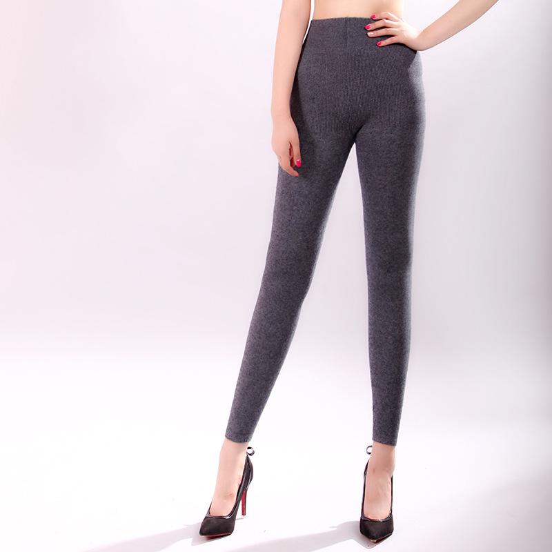 

Women s Black Wool Base Layer Pants - Thick, Tight, Plus Size, 100% Wool, Warm Cashmere for Autumn and Winter. L