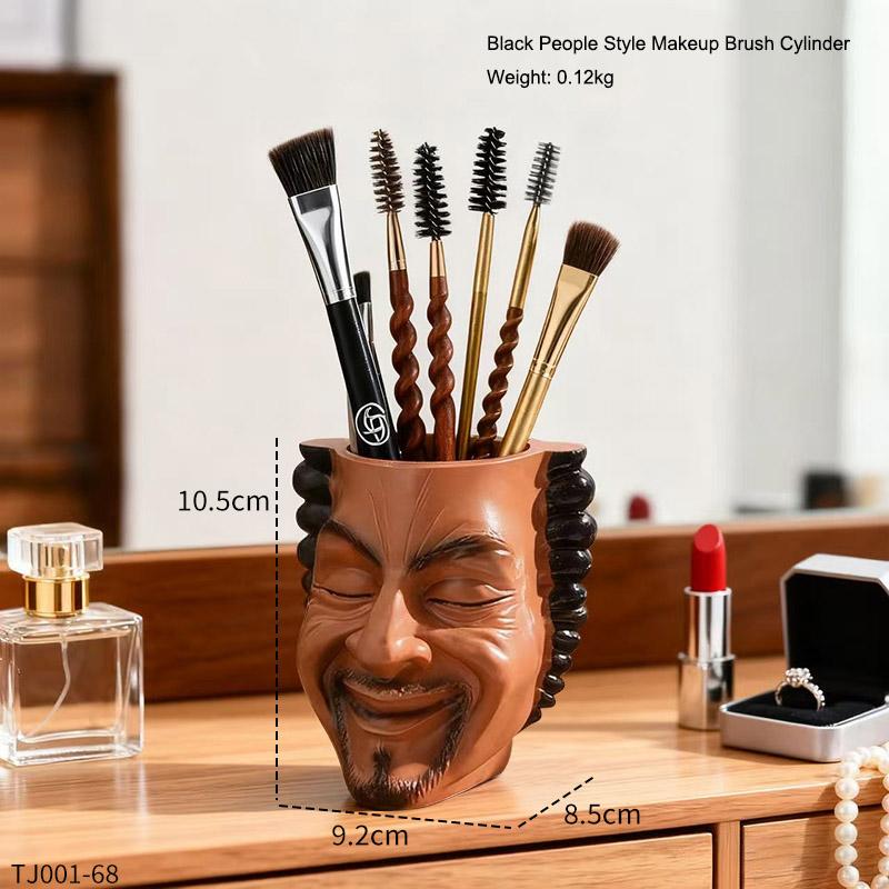 

Creative Style Makeup Brush Cylinder Home Storage Ornament Office Desktop Decoration Eyebrow Pencil Organizer Gift