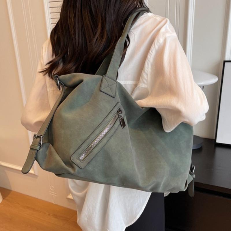 Retro Women's Leather Handbag Large Capacity Travel Crossbody Bag Vintage Shoulder Bag for Daily for Daily Commute Work Shopping and Weekend Outings