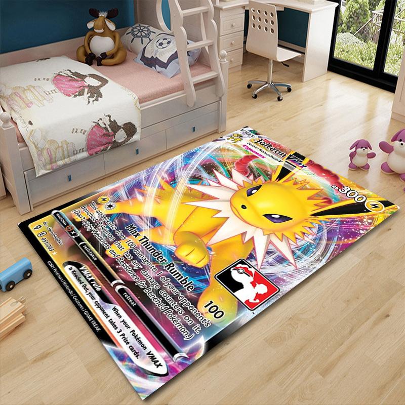 Cute Pikachu Pattern Non Slip Area Rug For Living Room Kids Bedroom Home Decor Floor Mat Under Sofa Table