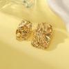European & American Lava Liquid Dangle Earrings: Irregular Pleated Design, Stylish Jewelry Accessories for Women
