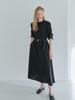 COTE28-1 Belted Long Dress