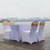 5pcs Chair Sashes BandsStretch Chair Ties Bows with Buckle Slider Metallic Stretch Spandex Chair Sashes with Bucklefor Christmas