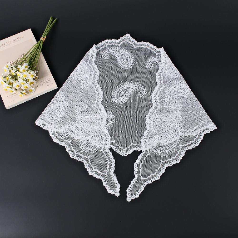 Wraps Bandana Rural Style Lace Hair Scarf Elegant Flower Headband  Girls Style A White