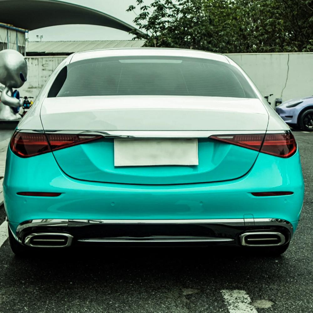High Glossy Crystal Turquoise Car Wrap Film Sticker Auto Body Tuning Stickers Adhesive Vinyl for Motorcycle Car Cover Decals