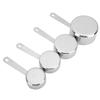 Stainless Steel Measuring Cup, 4 Piece Measuring Spoon Set with Brushed Interior and Clear Scale For baking coffee, milk, tea and liquids in the kitch