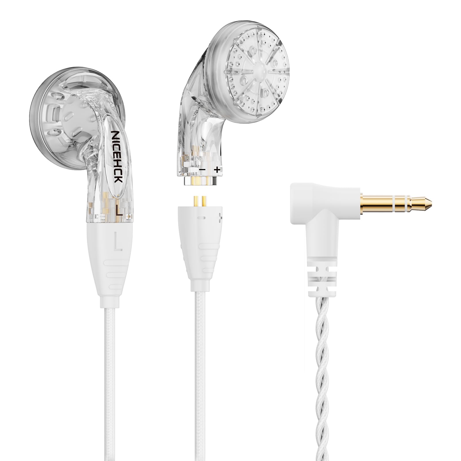 

NICEHCK YDX Kakin Genmichi Динамические драйверные наушники Наушники PET диафрагма HIFI наушники Recable Design Удобный штекер для ношения Ультралегкий серебристый