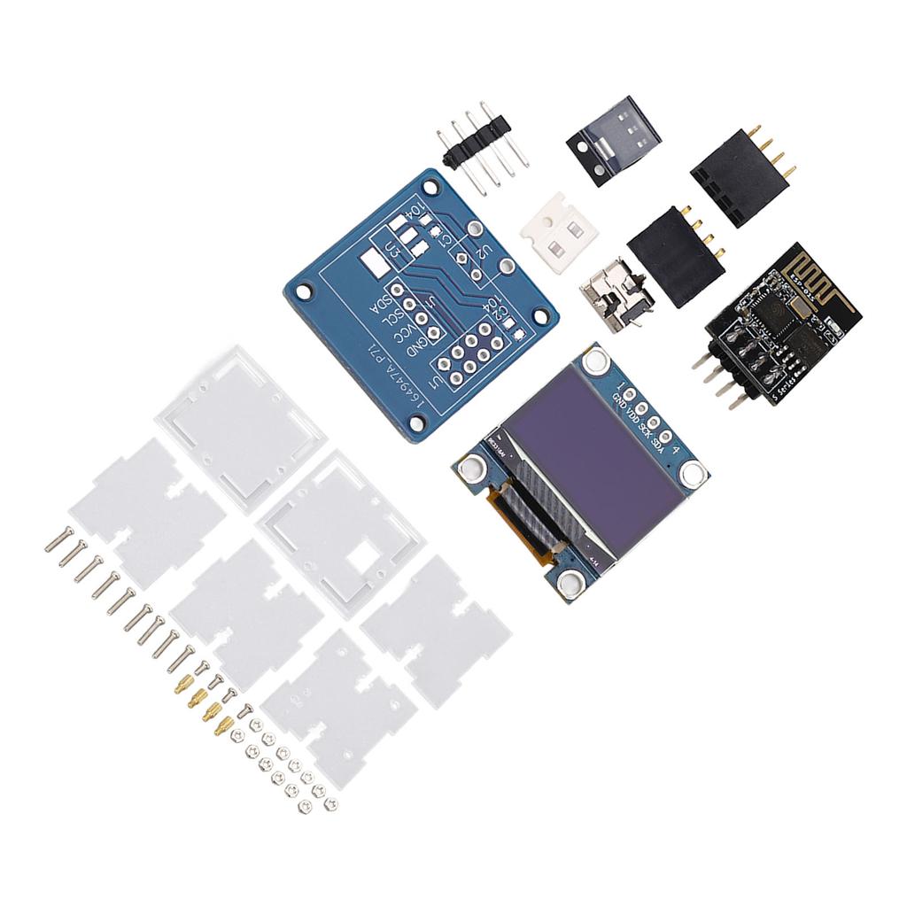 Mini Clock Kit Acrylic Shell Organic Light Emitting Diode Display DIY Timing Module Electronic Clock Kit DC5V