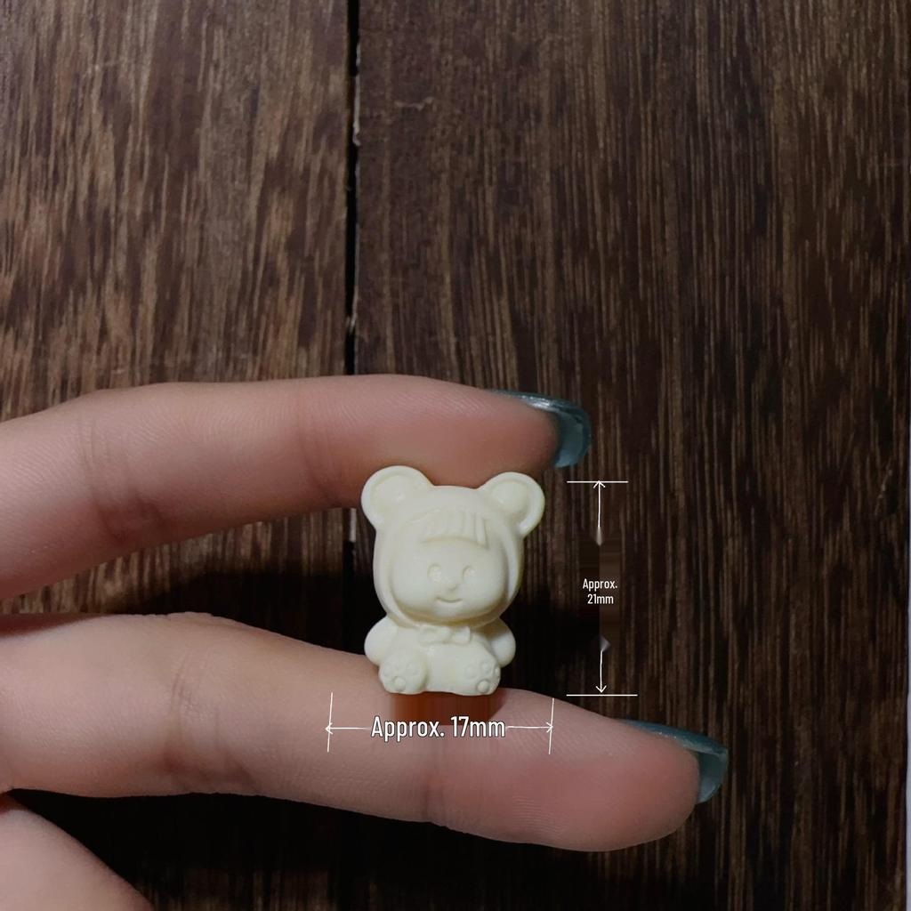 Pingente de Joia DIY Esculpido Branco Marfim: Acessórios Estilo Três Passos