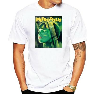 Men Summer Oneck Tshirts Metropolis V4 Movie Poster 1927 Fritz Lang T Shirt White All Sizes S 4Xl Casual Brand Tee Shirt