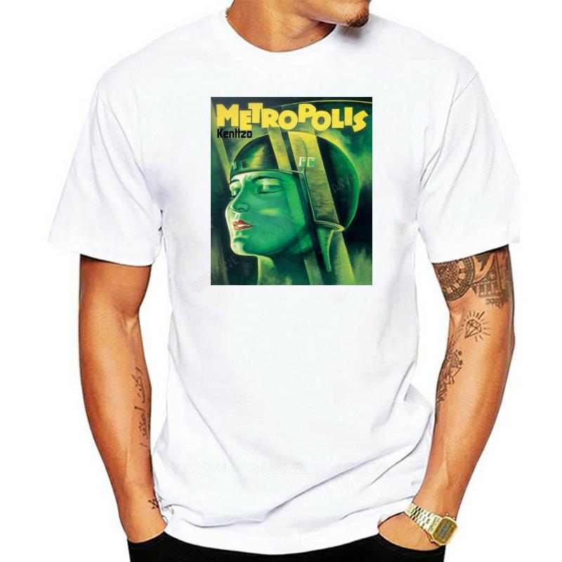 Men summer Oneck tshirts Metropolis V4 Movie Poster 1927 Fritz Lang T Shirt White All Sizes S 4Xl casual brand tee shirt S