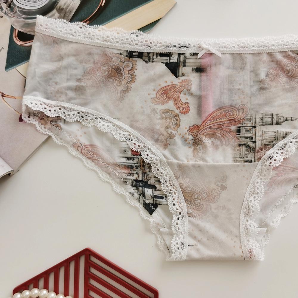 Special Clearance: Skin-Friendly, Seamless Quick-Dry Mid-Rise Women's Pink Silk Nylon Triangle Panties