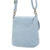 Blue Vera Pelle Vanita Suede Leather Handbag