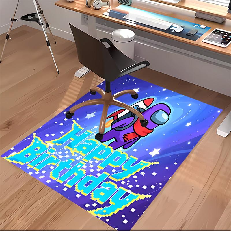 Among Us Print Area Rug-Soft,Washable Non-Slip Indoor Mat Office Chairs,Living Room,Home Office Decorative Rug