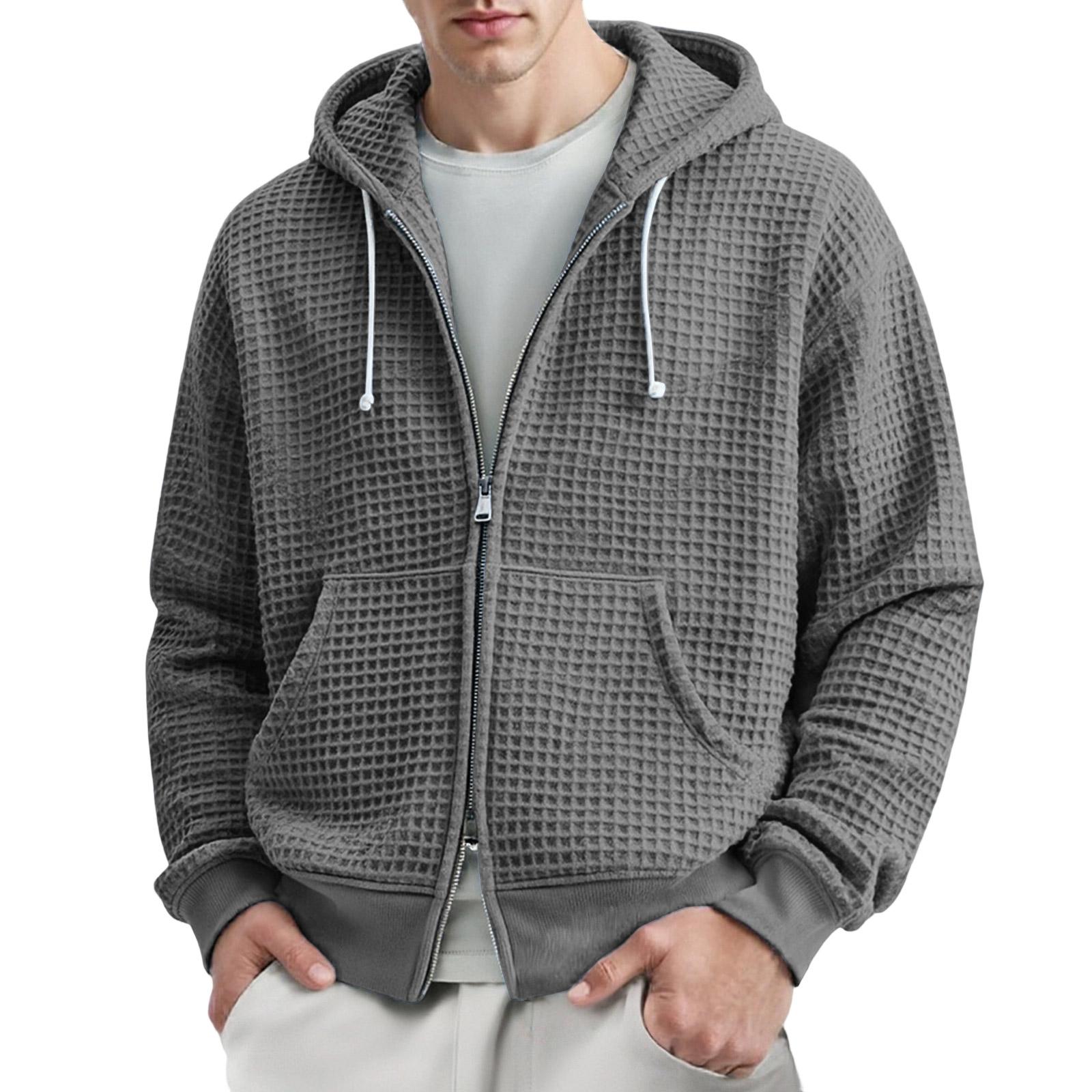 

Мужской Повседневный Waverg Двойная Молния Худи с Капюшоном Пальто XXL