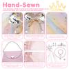 Princess Dress Up Clothes Set Princess Dress Up Cloak Set Mermaid Sequin Cape Kit with Crown Necklace Bracelet Ear Clips for Kid