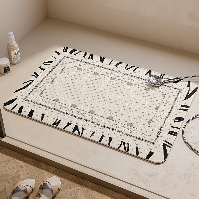 Nordic Simple Wind Anti-slip Suction Cup Floor Mat for Children  Elderly and Pregnant Women Bathroom Bath Anti-fall Suction Cup Mat