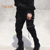 Herren Cargohose mit Riemen und Reißverschluss, lockere Knöchelpartie, mittelhohe Hose, einfarbig, mehrere Farben, Hip Hop Streetwear, Outdoor, Reisen, Sporthose