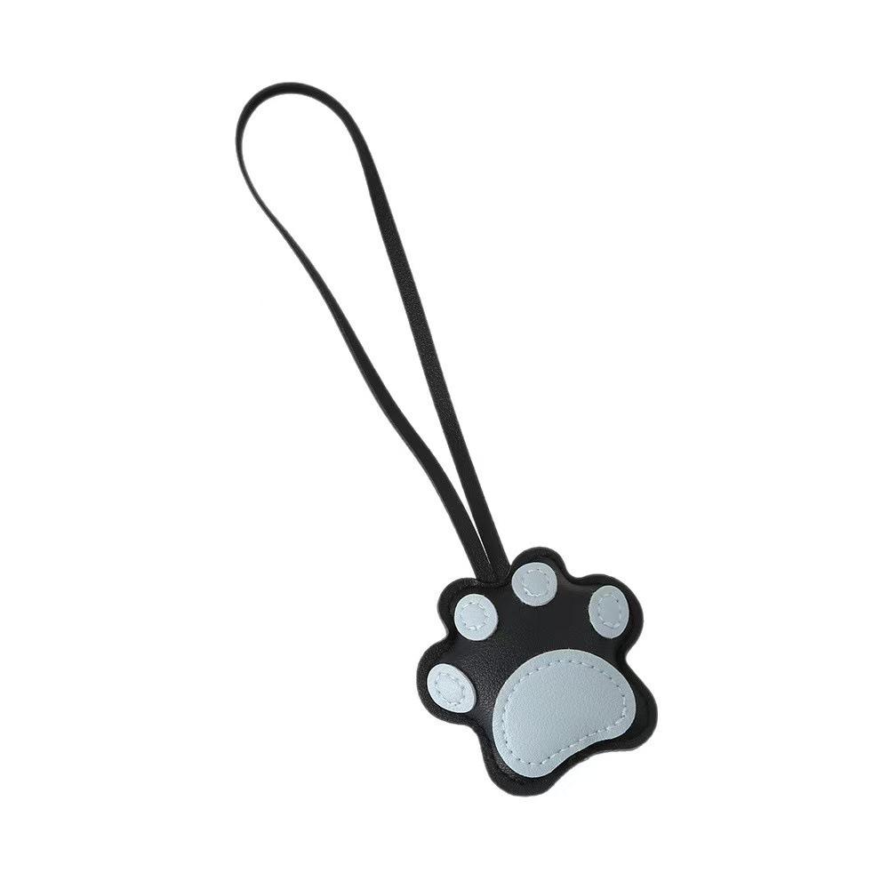Cute Leather Cat Paw Keychain Ornament
