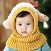 Knitted Ears Dog Cap With Scarf Autumn Winter Keep Warm Hat Fashion Breathable